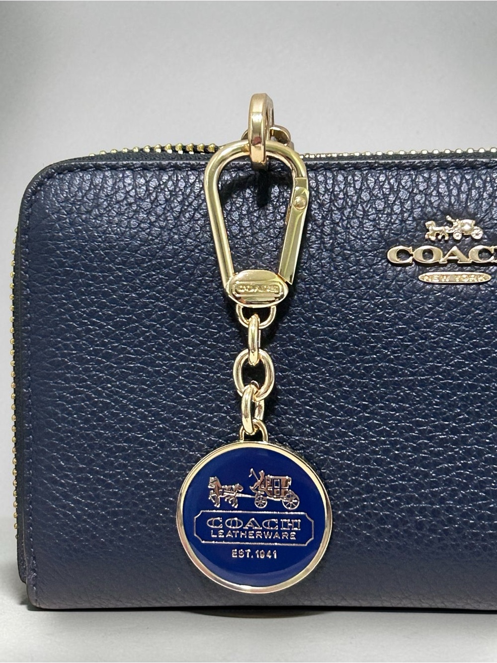 COACH Horse and Carriage Medallion Bag Charm/Keyring
